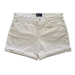 GAP Women's Classic White Jean Roll Up Shorts size 30